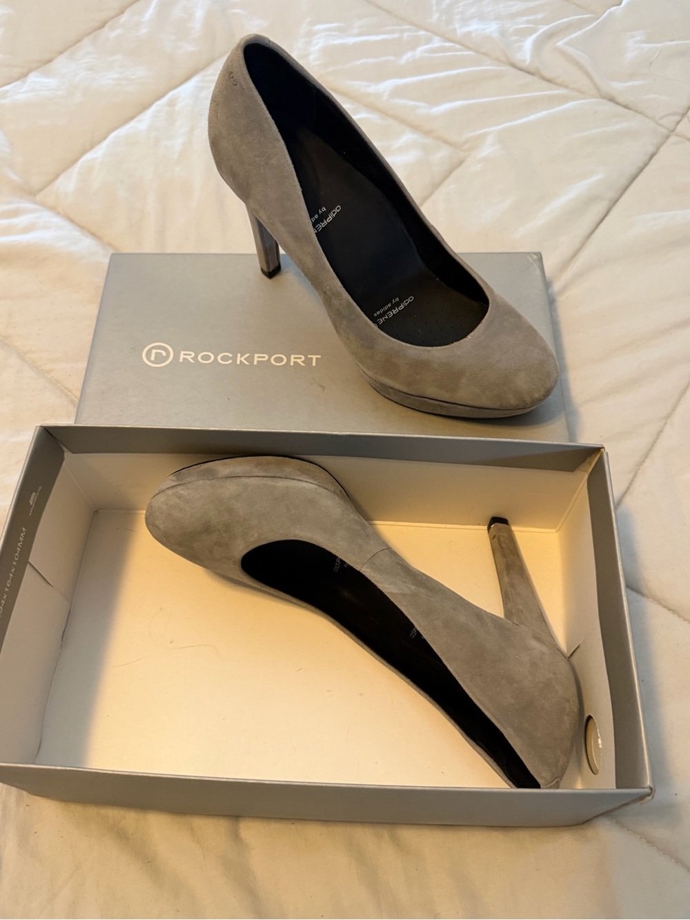 Rockport Gray Suede High Heel Pumps